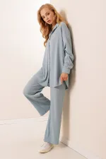 5858 Örme İkili Takım - Açık Mavi