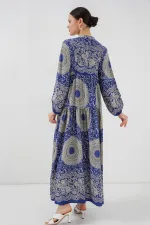 2423 Authentic Patterned Hijab Dress - Saks 4