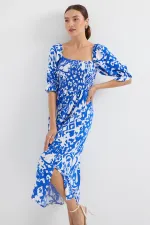 Robe fendue à motifs 2512 - Saxe