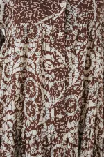 Robe hijab à motifs authentiques 2423 - Noire