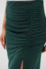 Jupe fendue Sandy 8033 - Vert émeraude