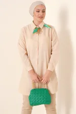 5845 Tesettür Tunik - Bej