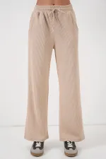 Kadın Fitilli Pantolon 30053 - Bej