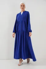 2527 Women's Long Hijab Dress - Saxe 2527 Women's Long Hijab Dress - Saxe
