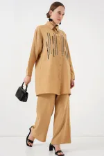 Desenli Tunik Pantolon İkili Takım 6720 - Bisküvi