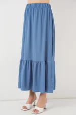 Jupe longue tricotée 1886 - Indigo