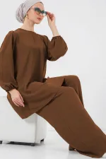 Ayrobin Tunic and Pants Set 6712 - Brown