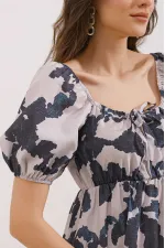 Robe évasée en popeline 2351 - Noir