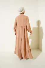 1627 Lace-Up Hijab Dress - Dizon