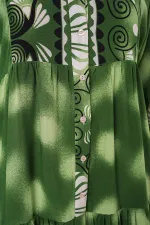 Robe hijab à motifs authentiques 2423 - Verte 6