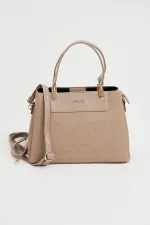 010176 Armine Printed Bag - Mink 010176 Armine Printed Bag - Mink