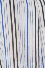 Chemisier rayé oversize pour femme 967 - Bleu marine