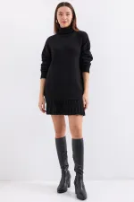 15891 Sweater Skirt Knitwear Two Piece Set - Black