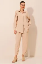 6593 Oversize İkili Takım - Bej