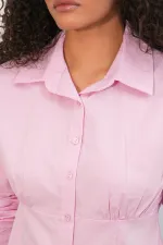20231 Slim Fit Poplin Gömlek - Pembe