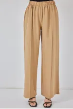 Kimono deux pièces en lin pour femme, modèle 6727 - Biscuit