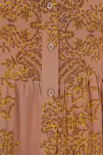 Robe hijab à motif vison et or 2423