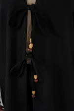 Kadın Keten Kimono İkili Takım 6727 - Siyah