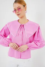 Women's Baby Collar Shirt 20314 - Pink