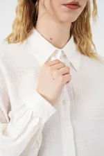 Women's Textured Oversize Tunic 5989 - White