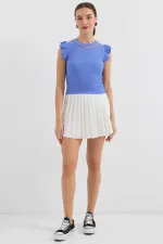 Chemisier tricoté 0430 - Bleu foncé