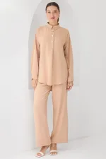 6631 Oversize Alt-Üst Takım - Vizon