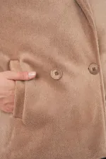 Kadın Kaşe Ceket 0725 - Bisküvi