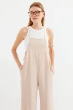 7019 Askılı Bahçivan Tulum - Krem