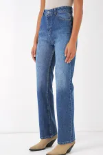 6687 Bol Paça Kot Pantolon - Mavi