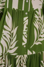 Robe hijab à motifs authentiques 2423 - Verte 5