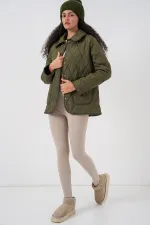 Manteau matelassé oversize pour femme 5226 - Kaki