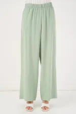 Ensemble deux pièces tunique et pantalon à lacets pour femme 6744 - Menthe