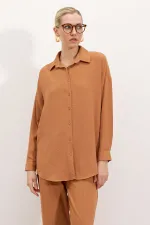 6593 Oversize Two Piece Suit - Tan