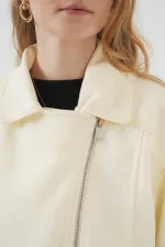 0717 Women's Short Cashmere Jacket - Cream