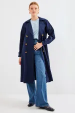 Trench-coat croisé 5853 - Bleu marine