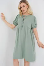 Robe midi à lacets pour femme 2575 - Çağla