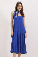 Robe midi à bretelles 2403 - Saxe