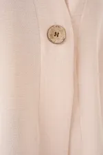 Kadın Kısa Kol Oversize Kimono 5969 - Krem