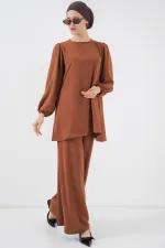Ayrobin Tunic and Pants Set 6712 - Milky Coffee