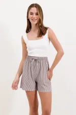 Short rayé 5329 - Marron