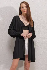 5882 Loose Kimono - Black
