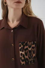 Tunique-chemise à poches 5851 - Marron