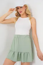 Kadın Ayrobin Mini Etek 8054 - Mint