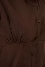 Chemise en popeline coupe ajustée 20231 - Marron