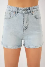 Short en jean pour femme 5339 - Bleu