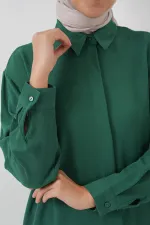 Tunique longue femme 5945 - Vert émeraude