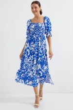 Robe fendue à motifs 2512 - Saxe