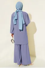 Ensemble tunique et pantalon pour femme 6663 - Lilas