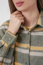 Chemise bûcheron oversize à carreaux pour femme 3854 E.Green