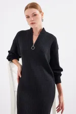 Robe en maille 15839 - Noire
